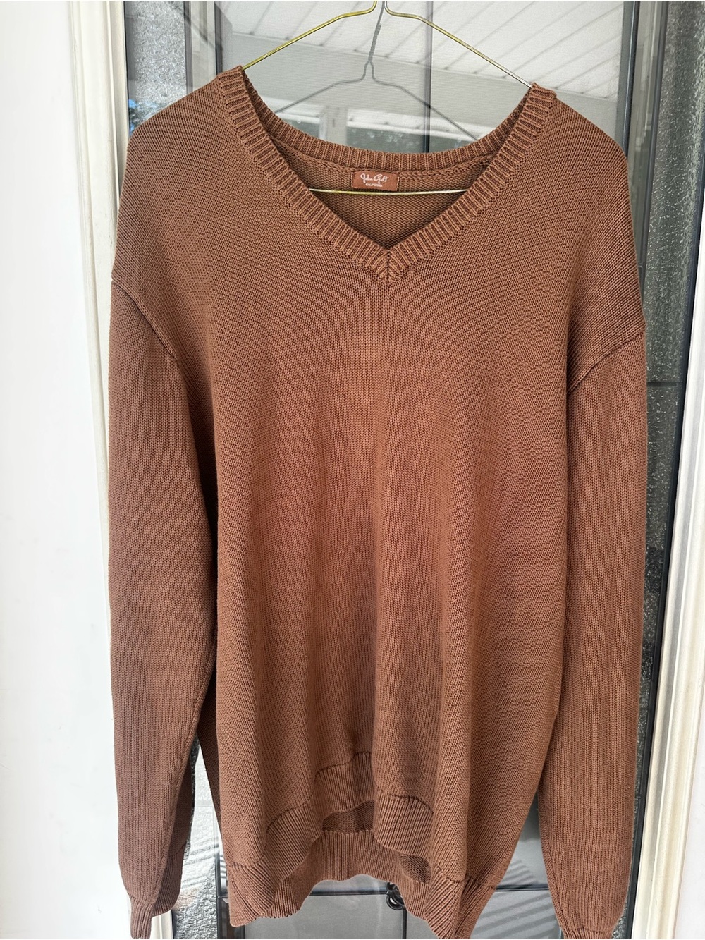 Brandy Melville Brown V-Neck Knit Sweater